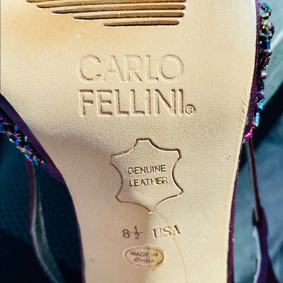 Carlo Fellini heels 👠 purple and iridescent, 8.5 - Picture 5 of 5